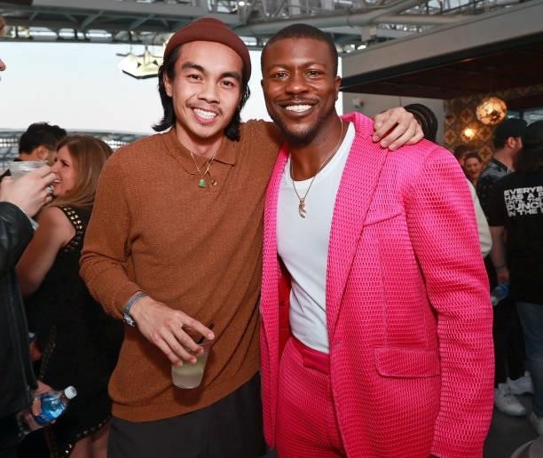 Alan Trong and Edwin Hodge attend the premiere of Amazon's "The Tomorrow War