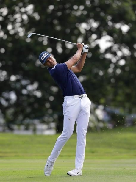 Johannes Veerman of the USA in action during Day One of The Dubai Duty Free Irish Open at Mount Juliet Golf Club on July 01, 2021 in Thomastown,...