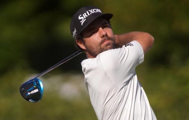 Alejandro del Rey of Spain in action during Day One of the Kaskada Golf Challenge at Kaskada Golf Resort on July 01, 2021 in Brno, Czech Republic.