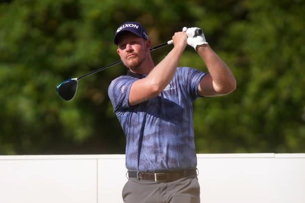 Jacques Kruyswijk of the South Africa in action during Day One of the Kaskada Golf Challenge at Kaskada Golf Resort on July 01, 2021 in Brno, Czech...