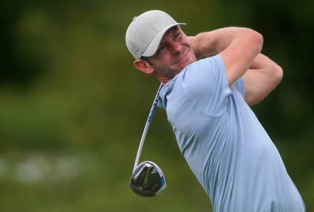 Scott Henry of Scotland in action during Day One of the Kaskada Golf Challenge at Kaskada Golf Resort on July 01, 2021 in Brno, Czech Republic.