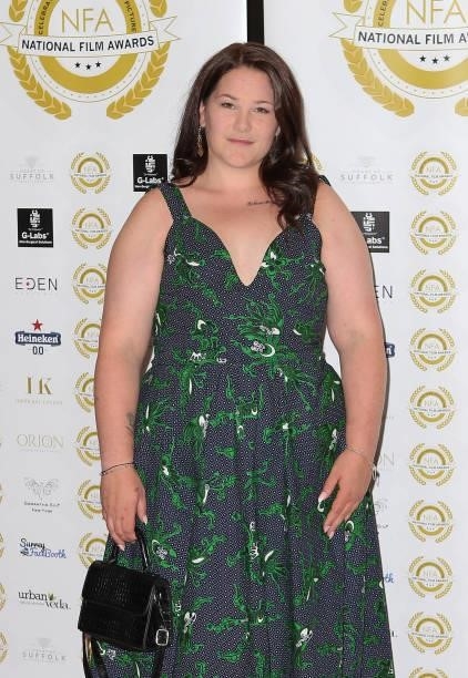 Roxanne Scrimshaw attends the National Film Awards UK 2021 at Porchester Hall on July 01, 2021 in London, England.