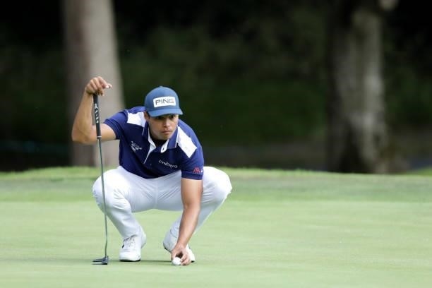 Johannes Veerman of the USA during Day One of The Dubai Duty Free Irish Open at Mount Juliet Golf Club on July 01, 2021 in Thomastown, Ireland.