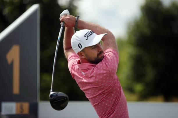 Robbie van West of the Netherlands in action during Day One of the Kaskada Golf Challenge at Kaskada Golf Resort on July 01, 2021 in Brno, Czech...
