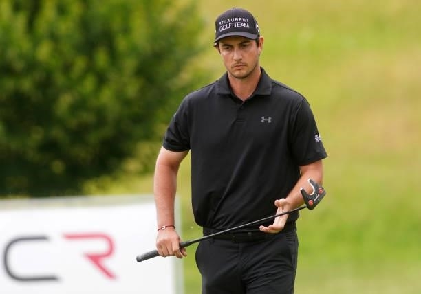 Julien Brun of France in action during Day One of the Kaskada Golf Challenge at Kaskada Golf Resort on July 01, 2021 in Brno, Czech Republic.