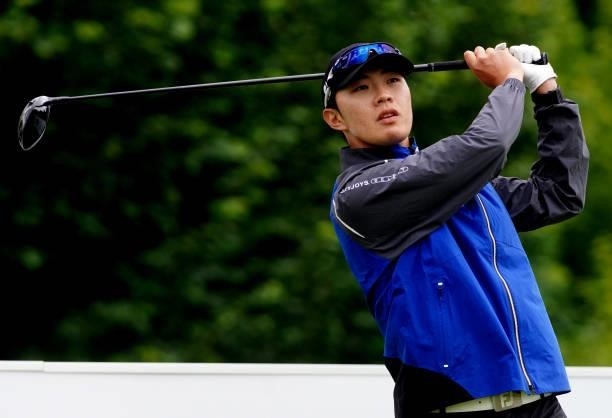 Jeong weon Ko of France in action during Day One of the Kaskada Golf Challenge at Kaskada Golf Resort on July 01, 2021 in Brno, Czech Republic.
