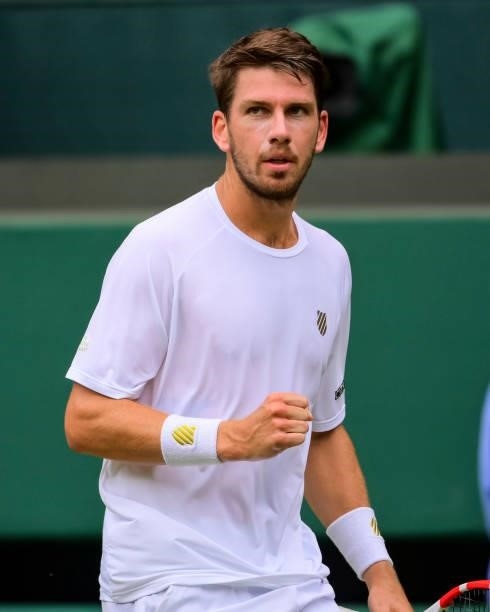 Cameron Norrie of Great Britain celebrates during his match against Alex Bolt of Australia in the second round of the gentlemen's singles during Day...
