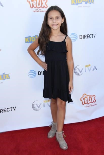 Lane Rosa arrives at the Los Angeles Premiere Of "Felix And The Hidden Treasure