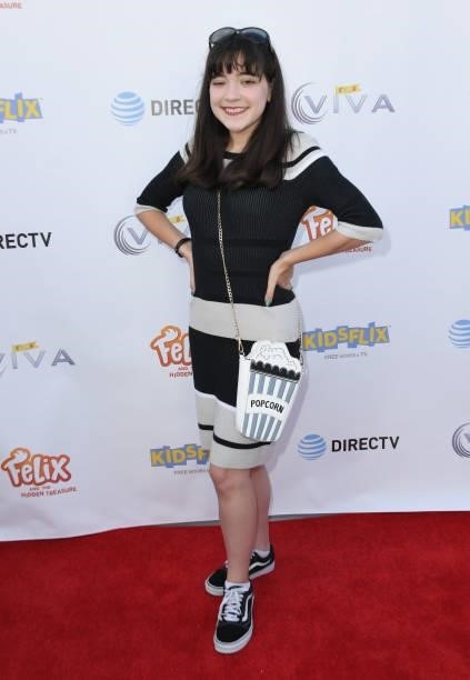 Chloe Noelle arrives at the Los Angeles Premiere Of "Felix And The Hidden Treasure