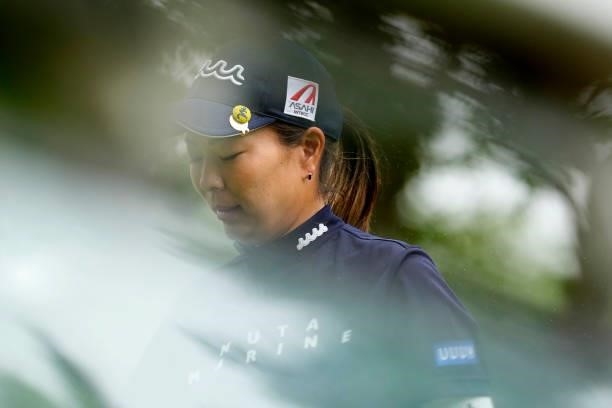 Mayu Hattori of Japan is seen on the 8th hole during the final round of the Sky Ladies ABC Cup at the ABC Golf Club on July 02, 2021 in Kato, Hyogo,...