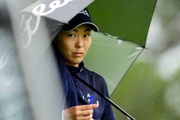 Mayu Hattori of Japan is seen on the 11th hole during the final round of the Sky Ladies ABC Cup at the ABC Golf Club on July 02, 2021 in Kato, Hyogo,...