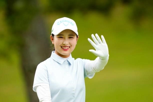 Hana Lee of South Korea smiles during the final round of the Sky Ladies ABC Cup at the ABC Golf Club on July 02, 2021 in Kato, Hyogo, Japan.
