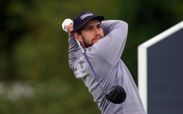 Thomas Rosenmuller of Germany in action during Day Two of the Kaskada Golf Challenge at Kaskada Golf Resort on July 02, 2021 in Brno, Czech Republic.