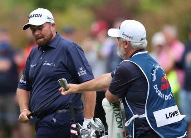 Shane Lowry of Ireland in action during Day Two of The Dubai Duty Free Irish Open at Mount Juliet Golf Club on July 02, 2021 in Thomastown, Ireland.