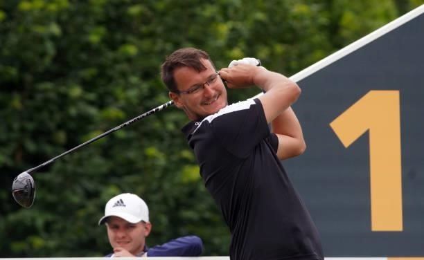 Ondrej Lieser of Czech Republic in action during Day Two of the Kaskada Golf Challenge at Kaskada Golf Resort on July 02, 2021 in Brno, Czech...
