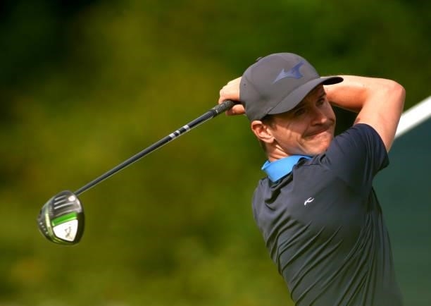 Daan Huizing of the Netherlands in action during Day Two of the Kaskada Golf Challenge at Kaskada Golf Resort on July 02, 2021 in Brno, Czech...