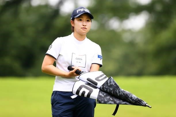 Ami Hirai of Japan is seen on the 2nd hole during the first round of the Shiseido Ladies Open at Totsuka Country Club on July 3, 2021 in Yokohama,...