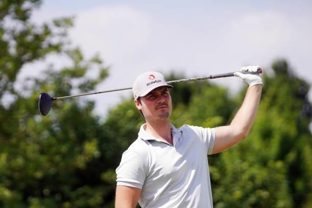 Kristian Krogh Johannessen of Norway in action during Day Three of the Kaskada Golf Challenge at Kaskada Golf Resort on July 03, 2021 in Brno, Czech...