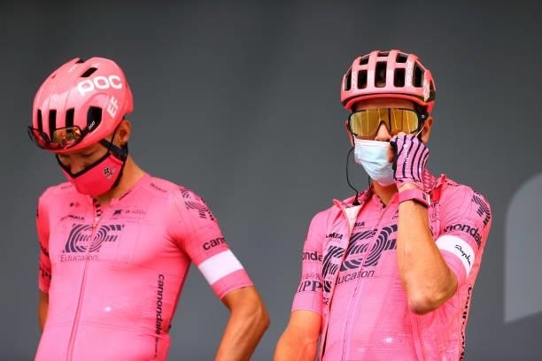 Rigoberto Urán of Colombia and Team EF Education - Nippo at start during the 108th Tour de France 2021, Stage 8 a 150,8km stage from Oyonnax to Le...