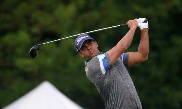 Dimitrios Papadatos of Austria in action during Day Three of the Kaskada Golf Challenge at Kaskada Golf Resort on July 03, 2021 in Brno, Czech...