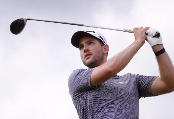 Bradley Neil of Scotland in action during Day Three of the Kaskada Golf Challenge at Kaskada Golf Resort on July 03, 2021 in Brno, Czech Republic.