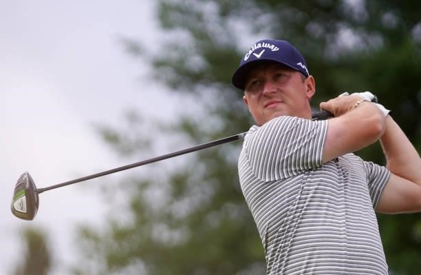Craig Ross of Scotland in action during Day Three of the Kaskada Golf Challenge at Kaskada Golf Resort on July 03, 2021 in Brno, Czech Republic.