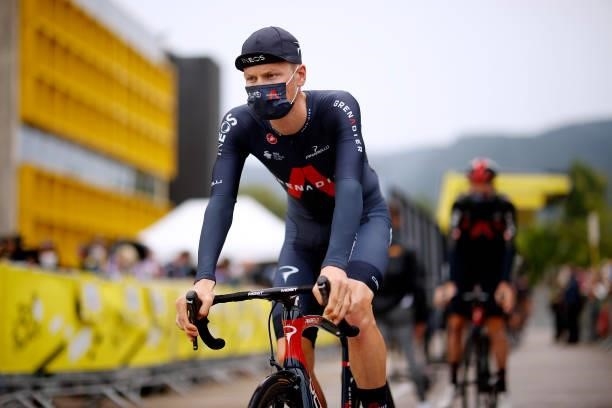 Sof The Netherlands and Team INEOS Grenadiers at start during the 108th Tour de France 2021, Stage 8 a 150,8km stage from Oyonnax to Le Grand-Bornand...