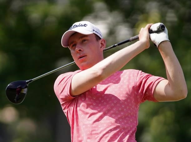 Euan Walker of Scotland in action during Day Three of the Kaskada Golf Challenge at Kaskada Golf Resort on July 03, 2021 in Brno, Czech Republic.