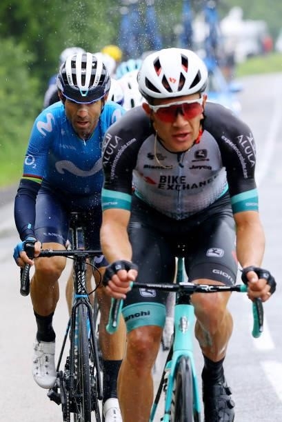 Alejandro Valverde of Spain and Movistar Team during the 108th Tour de France 2021, Stage 8 a 150,8km stage from Oyonnax to Le Grand-Bornand /...
