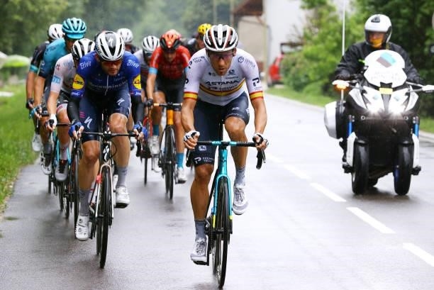 Kasper Asgreen of Denmark and Team Deceuninck - Quick-Step & Omar Fraile of Spain and Team Astana - Premier Tech during the 108th Tour de France...