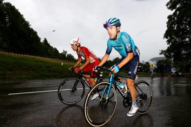 Guillaume Martin of France and Team Cofidis & Ion Izagirre of Spain and Team Astana - Premier Tech during the 108th Tour de France 2021, Stage 8 a...