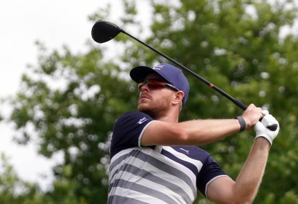 Jens Dantorp of Sweden in action during Day Three of the Kaskada Golf Challenge at Kaskada Golf Resort on July 03, 2021 in Brno, Czech Republic.