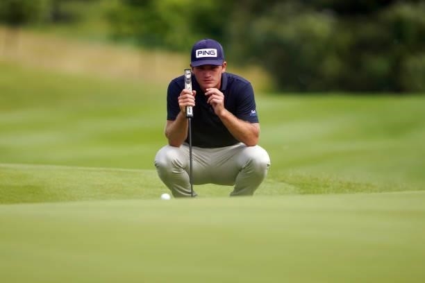 Freddy Schott of Germany in action during Day Three of the Kaskada Golf Challenge at Kaskada Golf Resort on July 03, 2021 in Brno, Czech Republic.