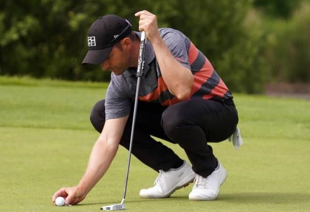 Marcel Schneider of Germany in action during Day Three of the Kaskada Golf Challenge at Kaskada Golf Resort on July 03, 2021 in Brno, Czech Republic.