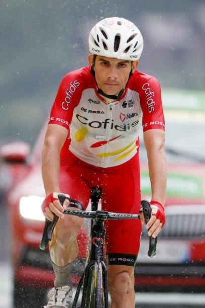 Guillaume Martin of France and Team Cofidis at arrival during the 108th Tour de France 2021, Stage 8 a 150,8km stage from Oyonnax to Le Grand-Bornand...