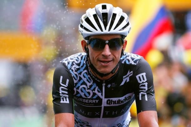 Sergio Henao of Colombia and Team Qhubeka NextHash at arrival during the 108th Tour de France 2021, Stage 8 a 150,8km stage from Oyonnax to Le...