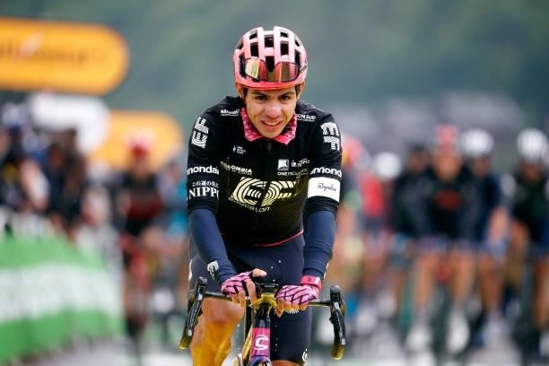 Sergio Higuita of Colombia and Team EF Education - Nippo at arrival during the 108th Tour de France 2021, Stage 8 a 150,8km stage from Oyonnax to Le...