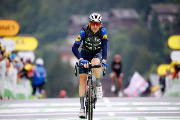 Mattia Cattaneo of Italy and Team Deceuninck - Quick-Step at arrival during the 108th Tour de France 2021, Stage 8 a 150,8km stage from Oyonnax to Le...