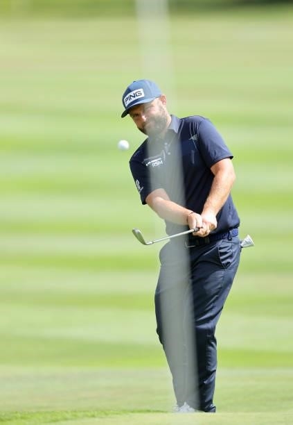 Andy Sullivan of England in action during Day Three of The Dubai Duty Free Irish Open at Mount Juliet Golf Club on July 03, 2021 in Thomastown,...