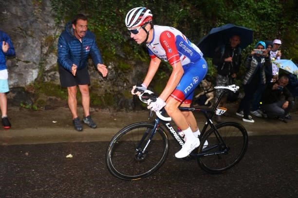 Bruno Armirail of France and Team Groupama - FDJ during the 108th Tour de France 2021, Stage 8 a 150,8km stage from Oyonnax to Le Grand-Bornand /...