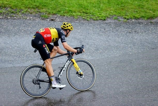 Wout Van Aert of Belgium and Team Jumbo-Visma during the 108th Tour de France 2021, Stage 8 a 150,8km stage from Oyonnax to Le Grand-Bornand /...