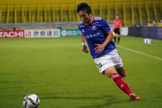 Ryo Takano of Yokohama F.Marinos in action during the J.League Meiji Yasuda J1 match between Kashiwa Reysol and Yokohama F.Marinos at Sankyo Frontier...