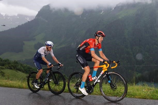 Michael Woods of Canada and Team Israel Start-Up Nation & Dylan Teuns of Belgium and Team Bahrain - Victorious during the 108th Tour de France 2021,...