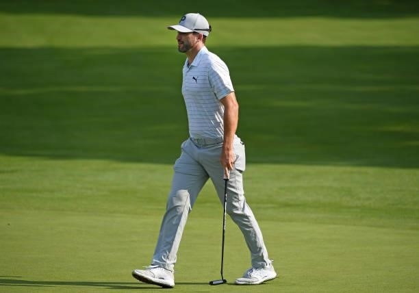 Chris Baker walks from the second hole during the third round of the Rocket Mortgage Classic on July 03, 2021 at the Detroit Golf Club in Detroit,...