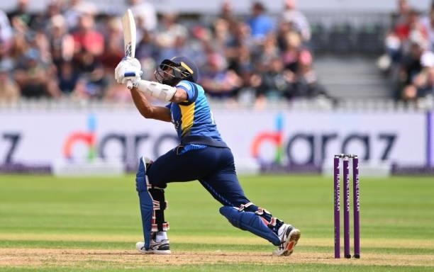 Sri Lanka batsman Dasun Shanaka in batting action during the 3rd Royal London One Day International between England and Sri Lanka at Bristol County...