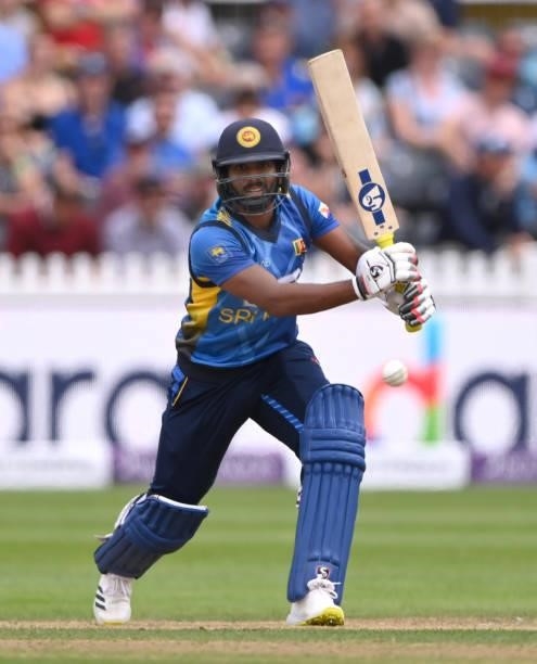 Sri Lanka batsman Chamika Karunaratne in batting action during the 3rd Royal London One Day International between England and Sri Lanka at Bristol...