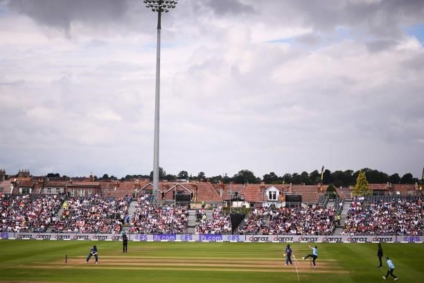 General view of play during the 3rd ODI match between England and Sri Lanka at Bristol County Ground on July 04, 2021 in Bristol, England.