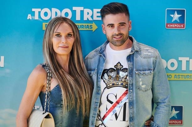 Yola Berrocal and Sergio Ayala attends to premiere film of 'A Todo Tren. Destino Asturias" at Kinepolis Cinemas on July 04, 2021 in Madrid, Spain.