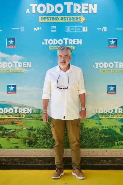 Carlos Iglesias attends to premiere film of 'A Todo Tren. Destino Asturias" at Kinepolis Cinemas on July 04, 2021 in Madrid, Spain.