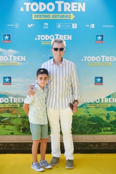 Jose Ortega Cano attends to premiere film of 'A Todo Tren. Destino Asturias" at Kinepolis Cinemas on July 04, 2021 in Madrid, Spain.